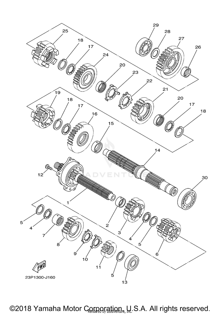 Transmission SUPER TENERE - XTZ12HCL - 2017 Schematic