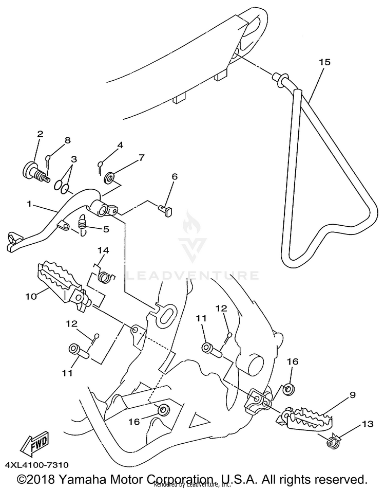 Stand Footrest Schematic