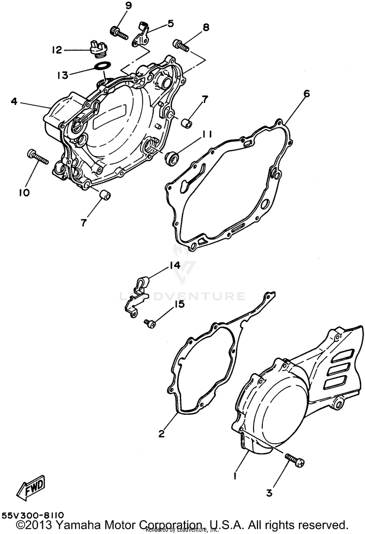Crankcase Cover 1 Schematic