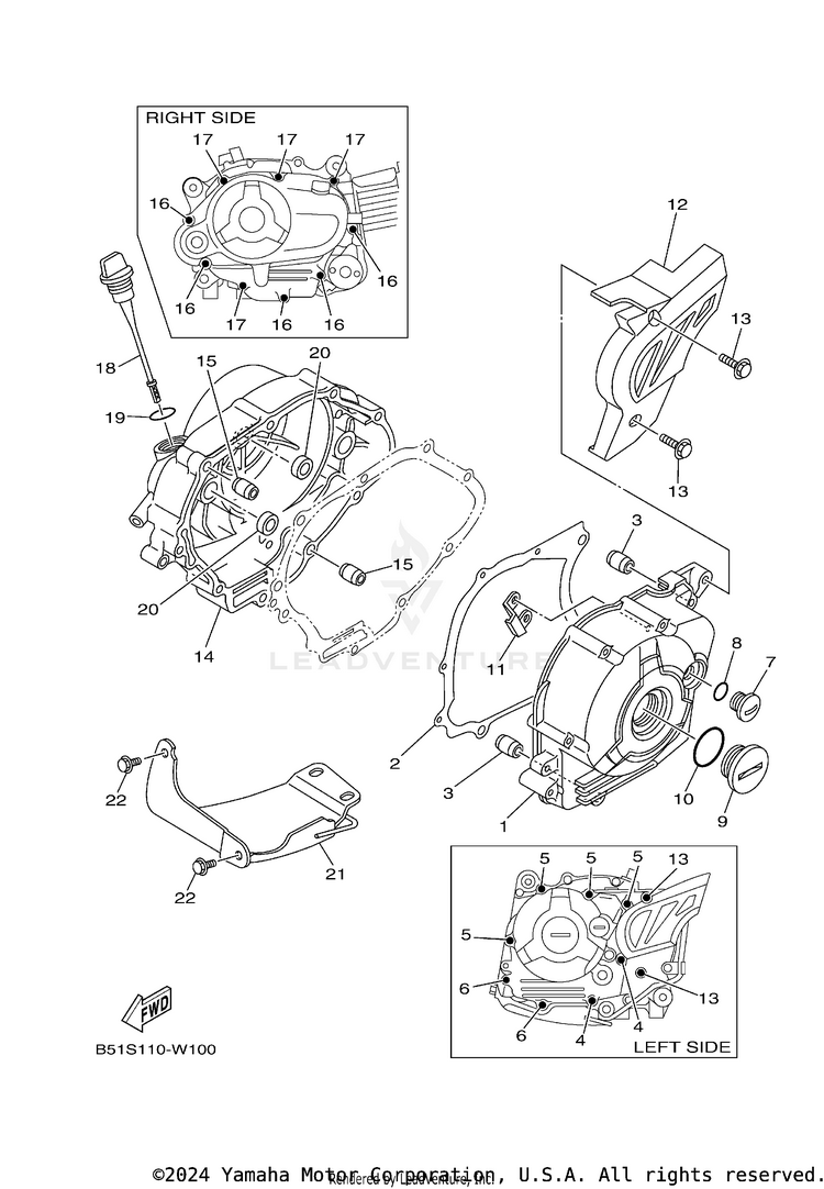 Crankcase Cover 1 Schematic