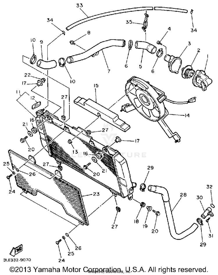 Rediator Hose Schematic