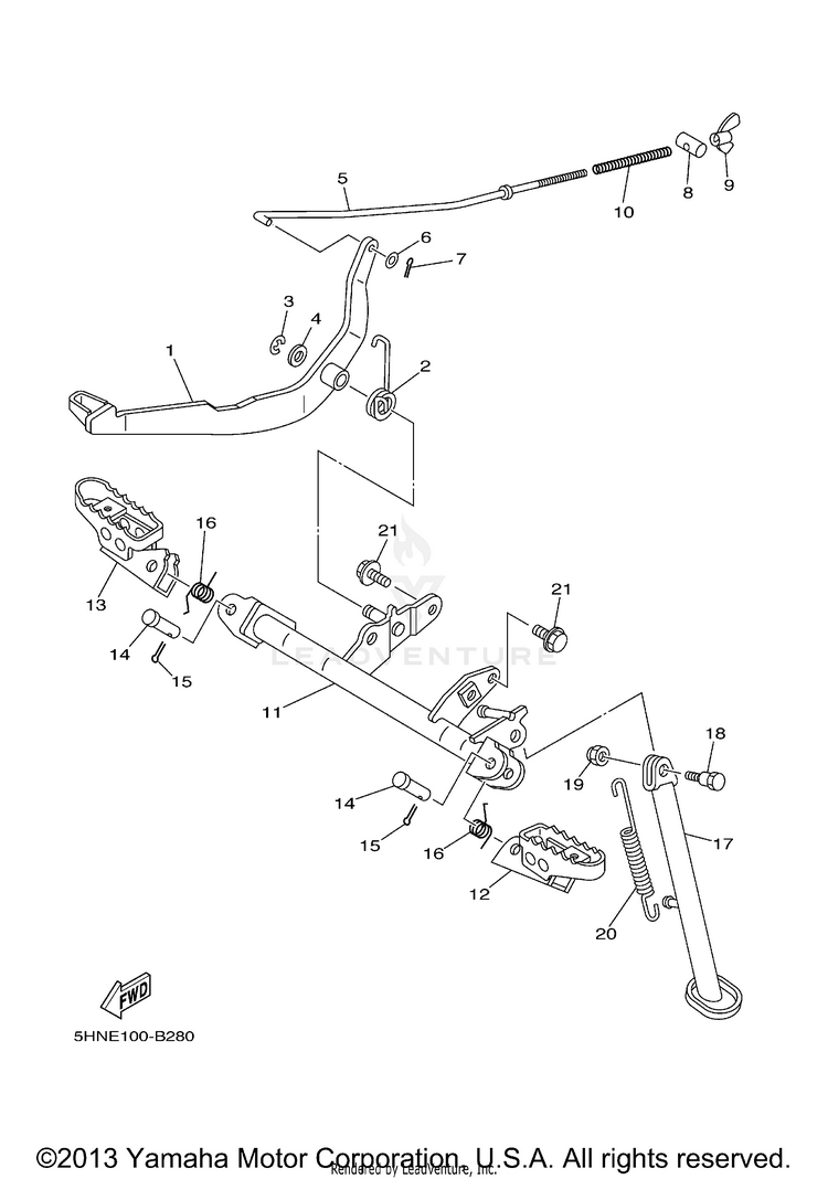 Stand Footrest Schematic