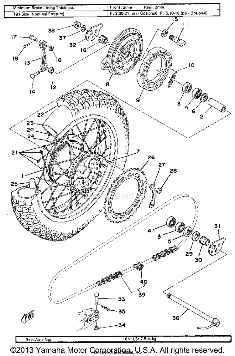 Rear Wheel Schematic