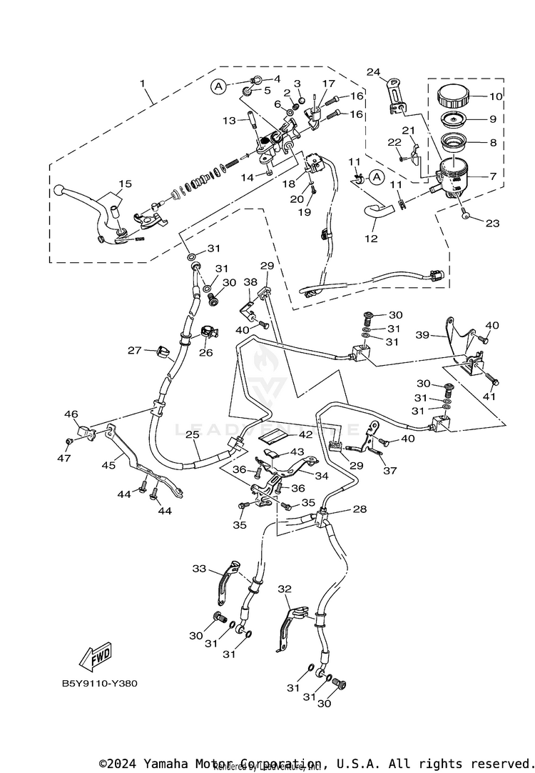 Front Master Cylinder Schematic