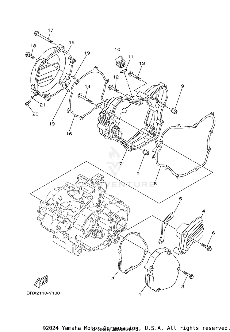 Crankcase Cover 1 Schematic