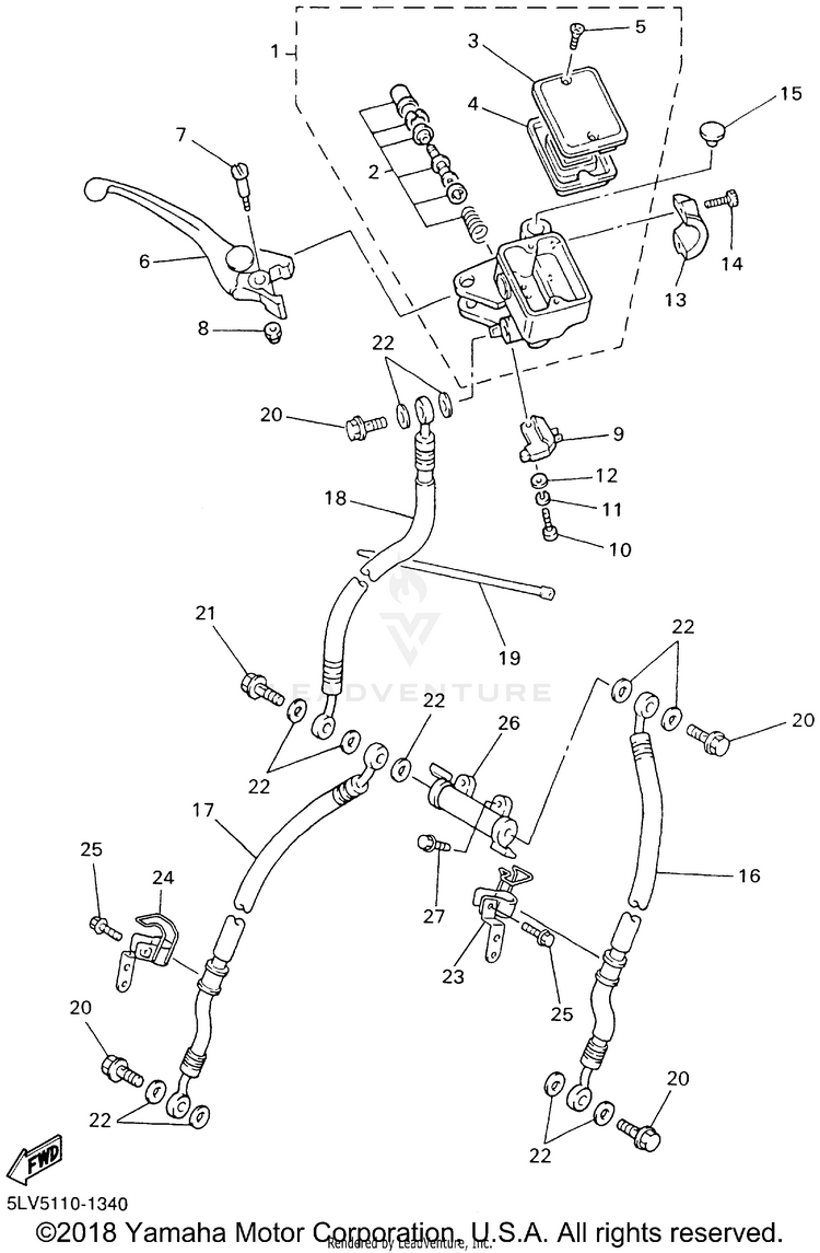 Front Master Cylinder Schematic