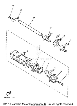 Shift Cam Fork Schematic