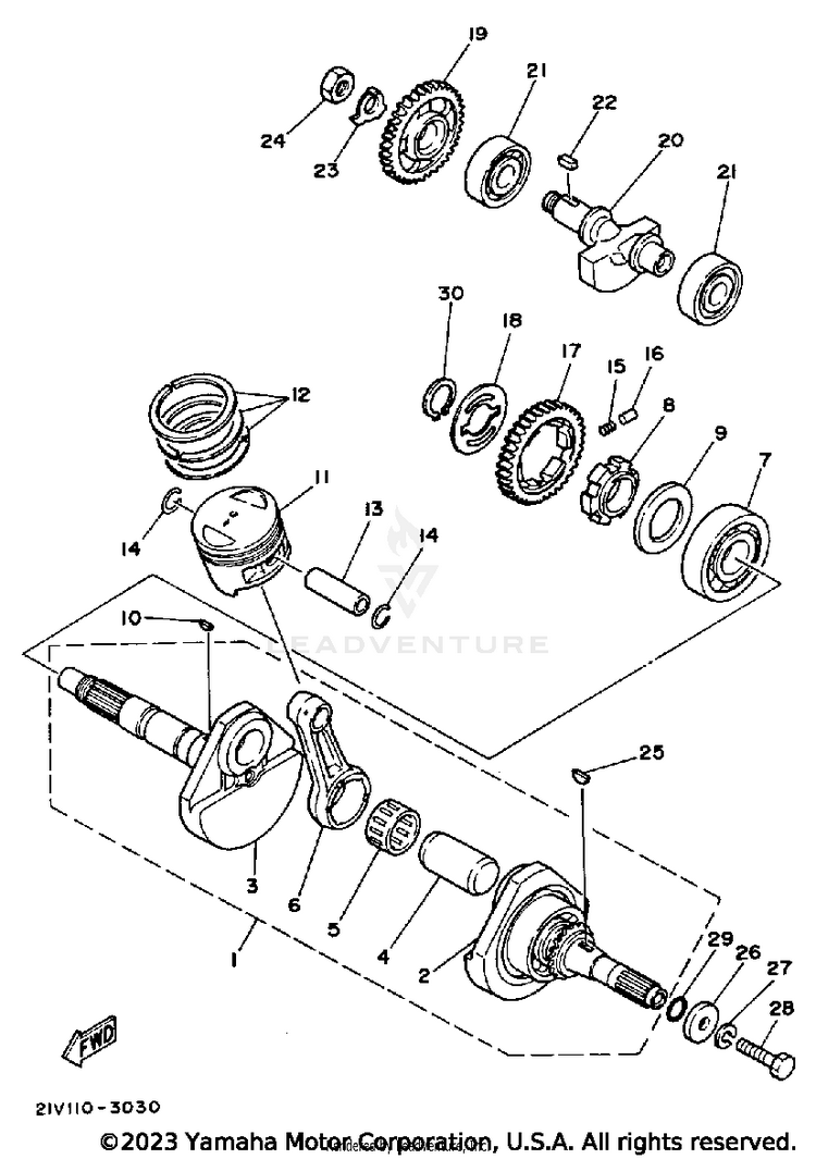 Crankshaft-Piston Schematic