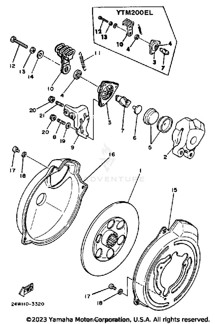 Rear Brake-Caliper Schematic