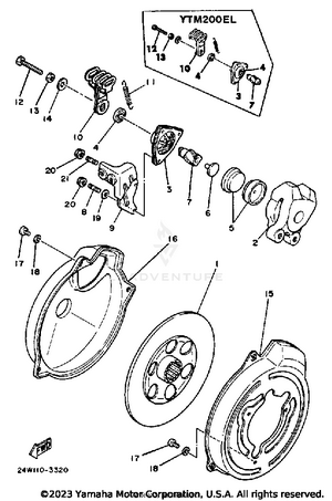 Rear Brake-caliper Schematic