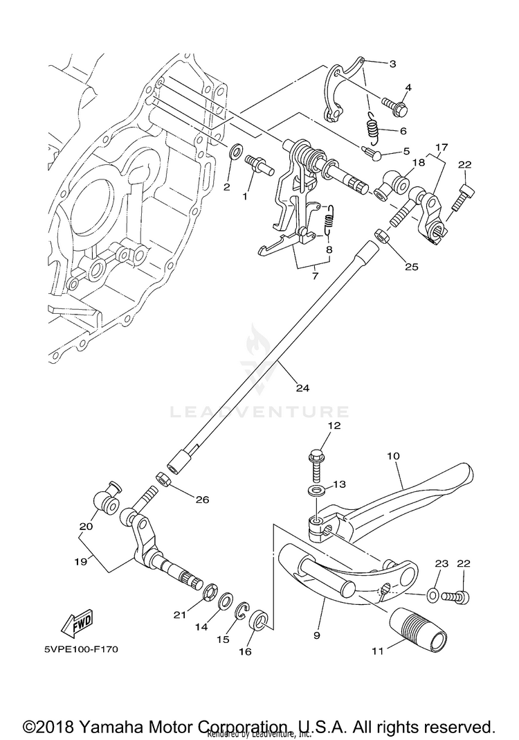 Shift Shaft ROAD STAR - XV17AWXCL - 2008 Schematic