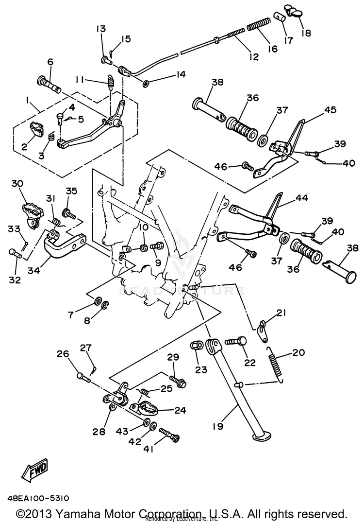 Stand Footrest Schematic