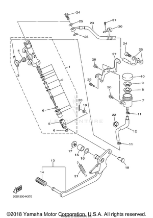 Rear Master Cylinder Schematic