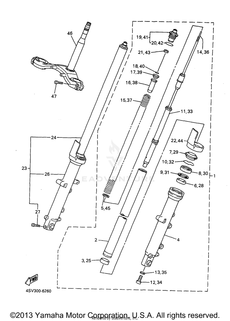 Front Fork Schematic
