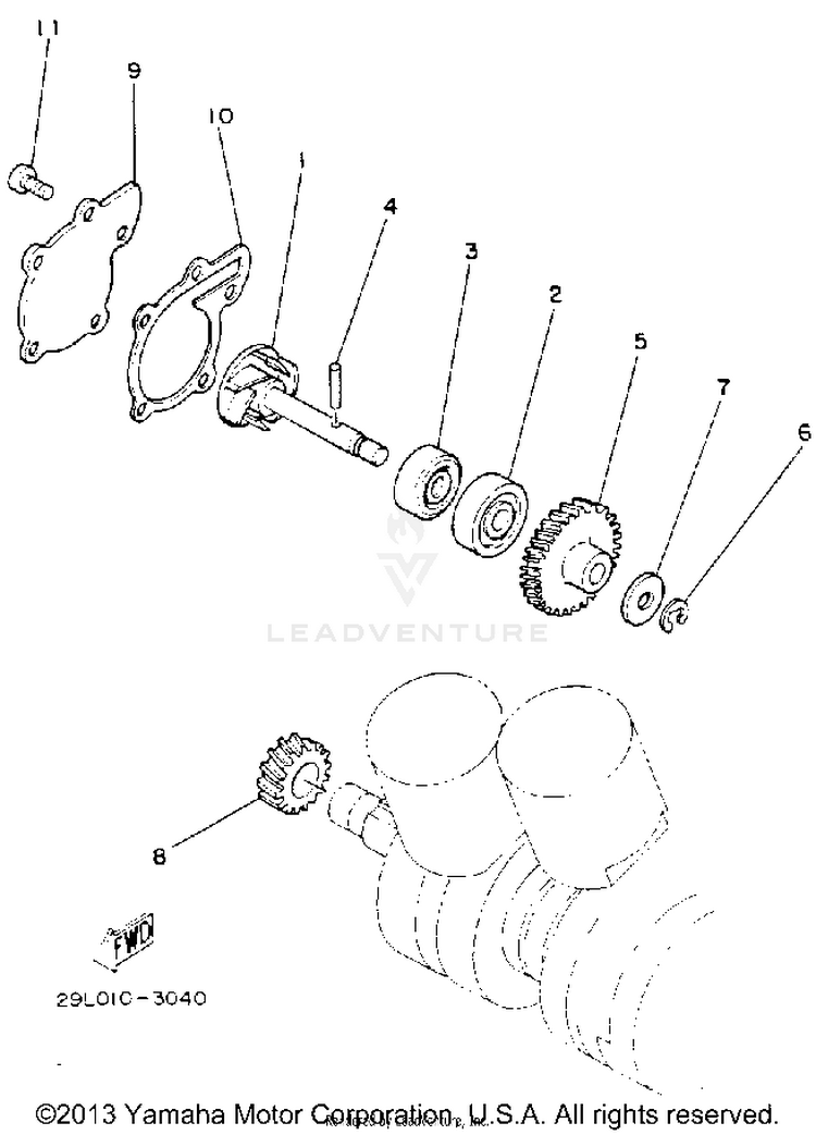 Water Pump BANSHEE - YFZ350D_MN - 1992 Schematic