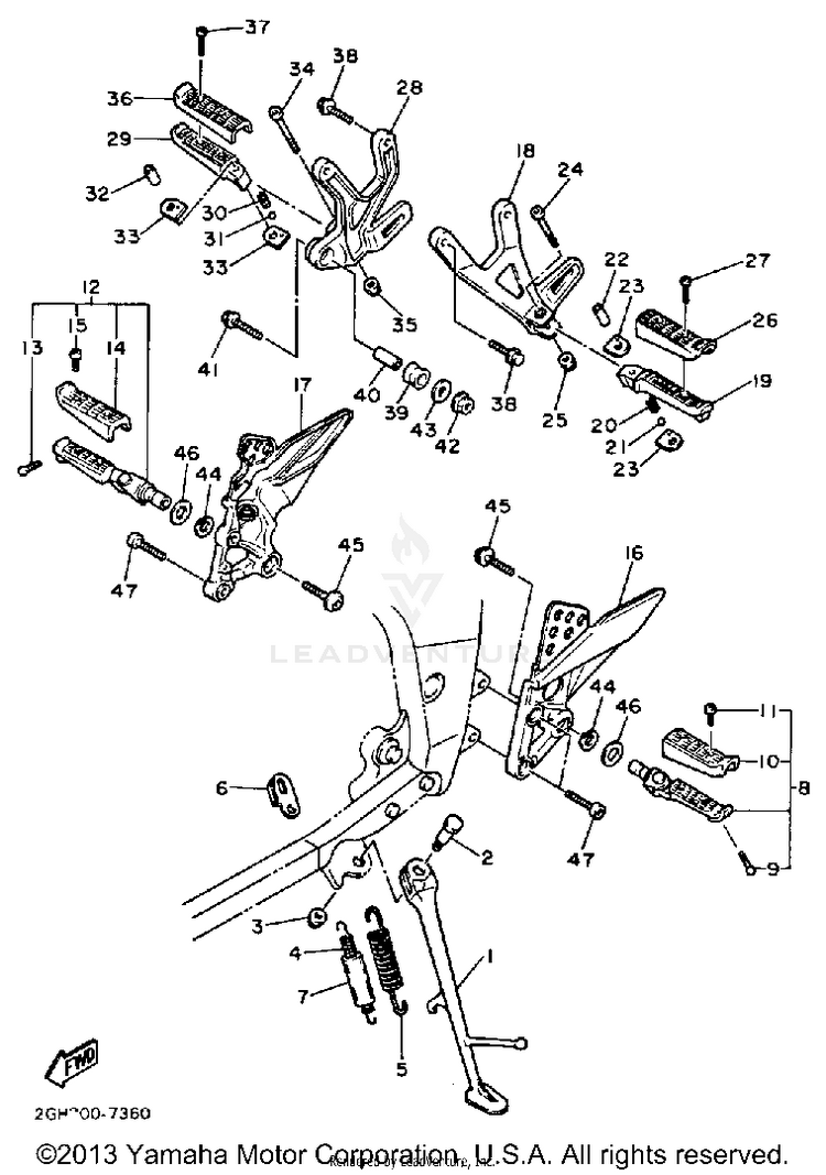Stand Footrest Schematic