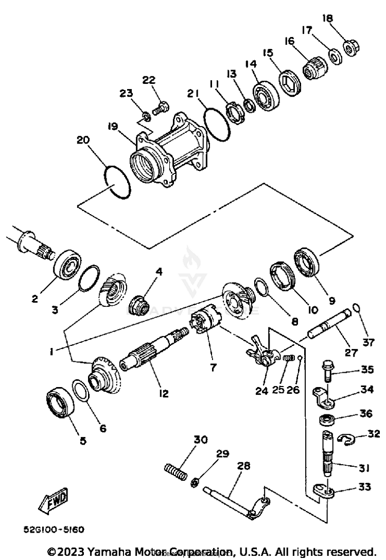 Middle Drive Gear Schematic