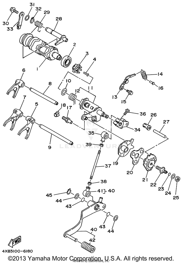 Shift Cam Fork Schematic