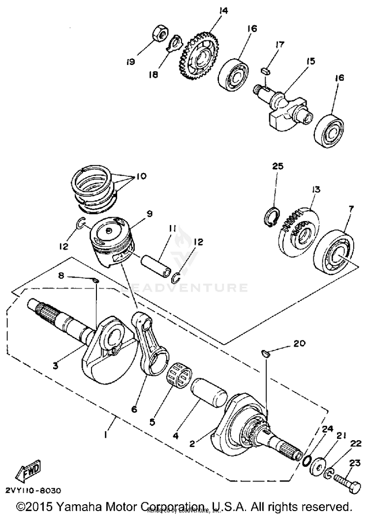 Crankshaft-Piston Schematic