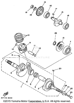 Crankshaft-piston Schematic