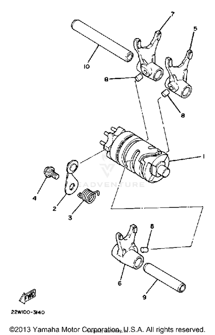 Shift Cam Fork Schematic