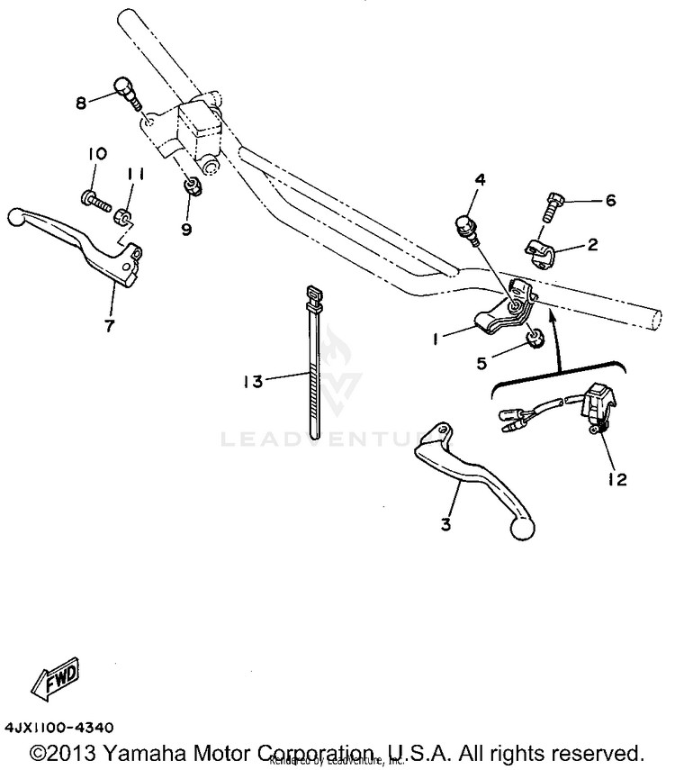 Handle Switch - Lever Schematic