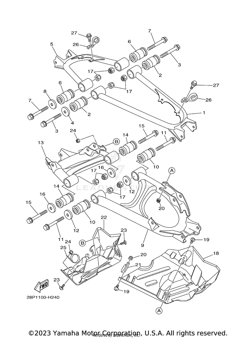 Rear Arm 700 FI  EPS 4WD SPECIAL EDITION - YFM7FGPSEZ - 2010 Schematic