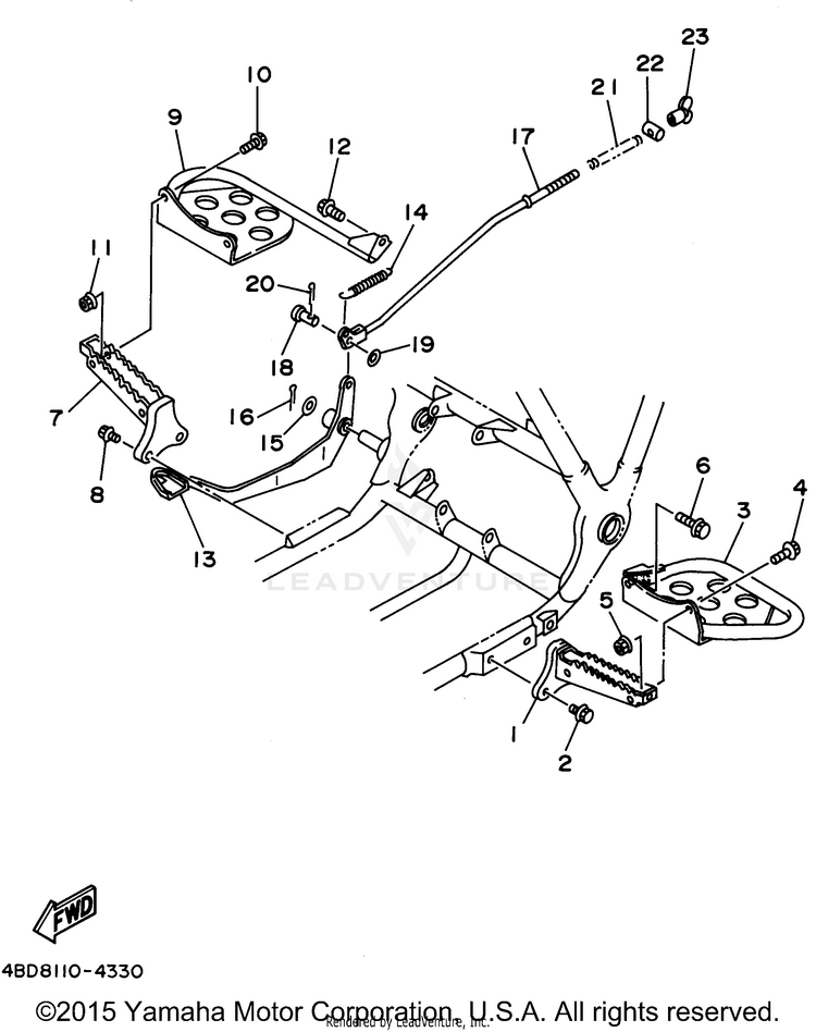 Stand - Footrest Schematic