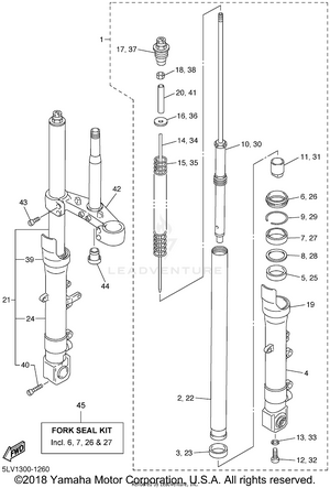 Front Fork Schematic