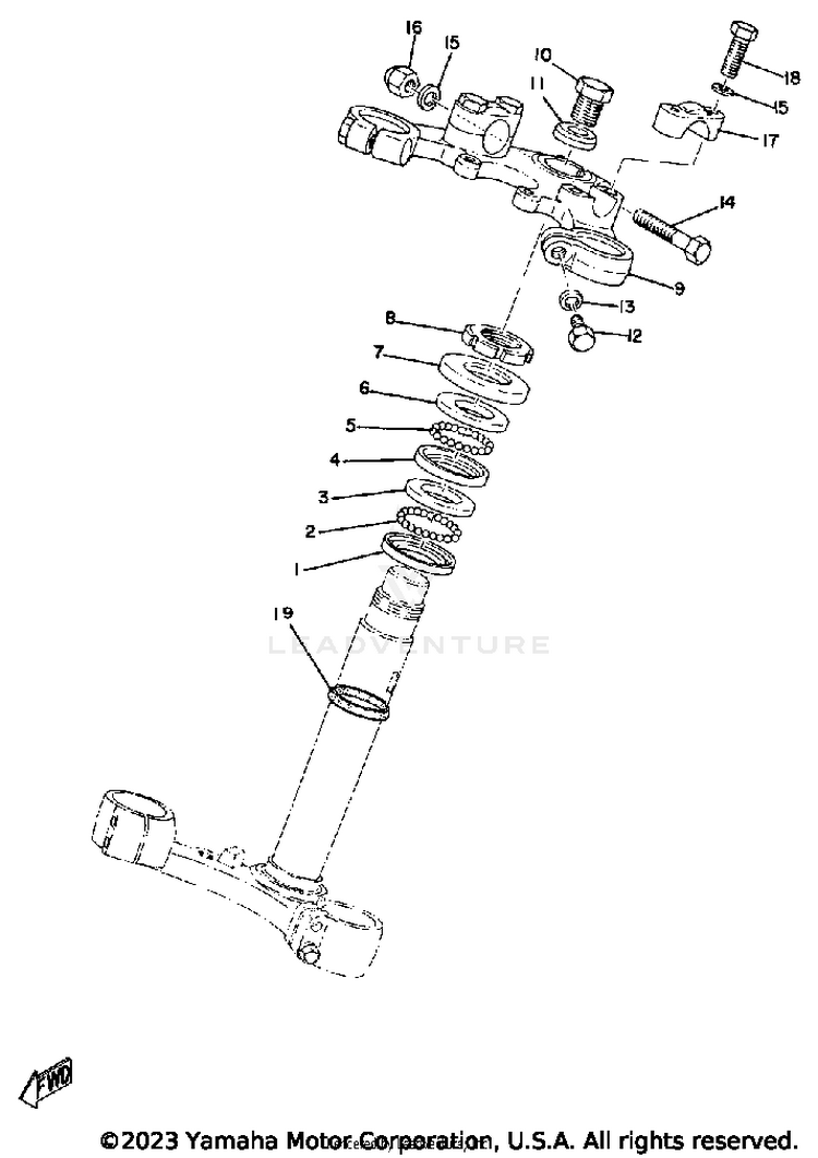 Steering AT2M - 1972 Schematic