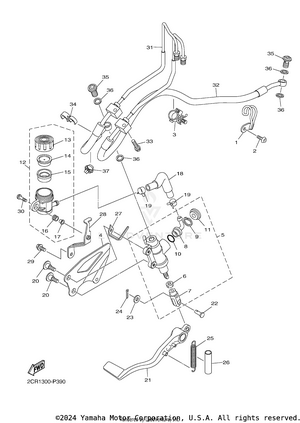 Rear Master Cylinder Schematic