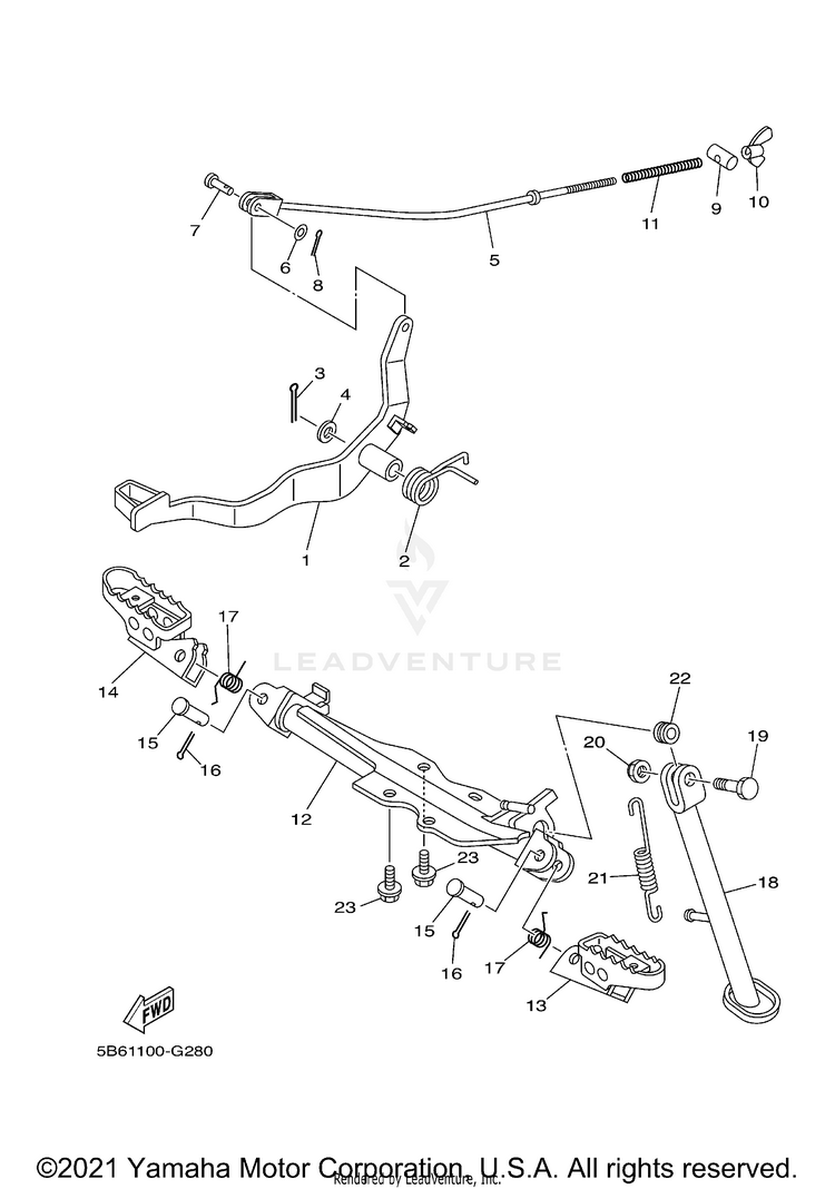 Stand & Footrest Schematic