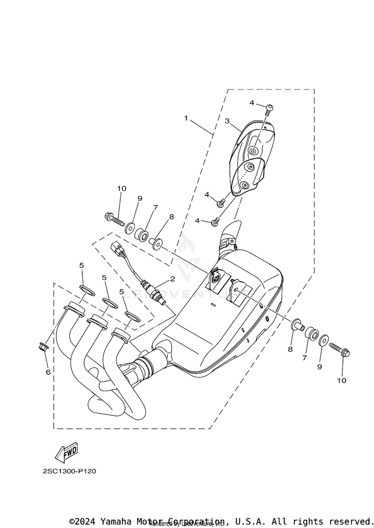 Exhaust FJ09 CA - FJ09GCB - 2016 Schematic