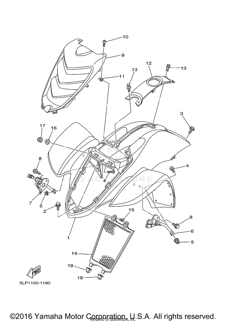 Front Fender Schematic