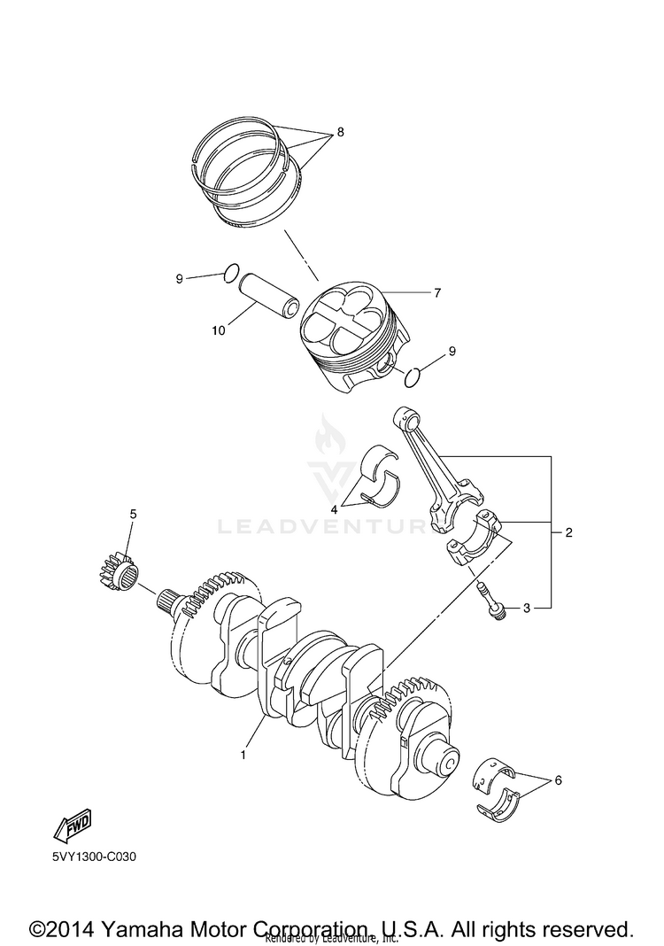 Crankshaft Piston Schematic