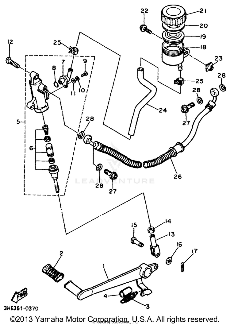 Rear Master Cylinder Schematic