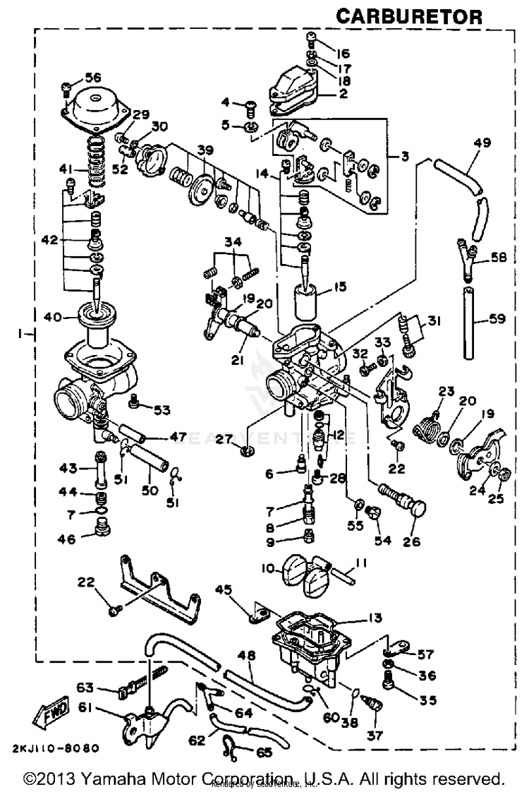 Carburetor (California Model Only) Schematic