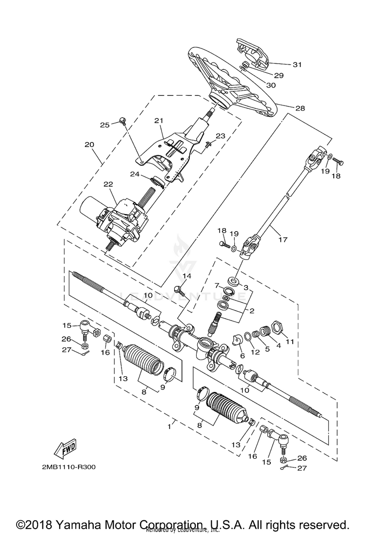 Steering VIKING EPS - YXM70VPAJS - 2018 Schematic