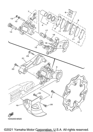 Rear Brake Caliper Schematic