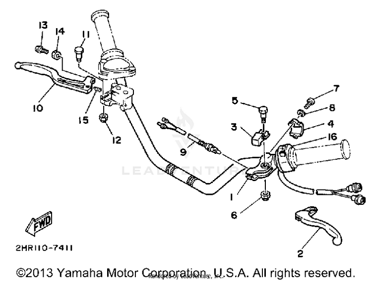 Handle Switch-Lever Schematic