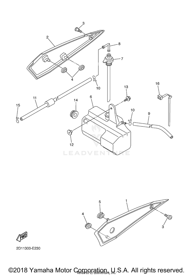 Side Cover FZ1 - FZS10ECW - 2014 Schematic