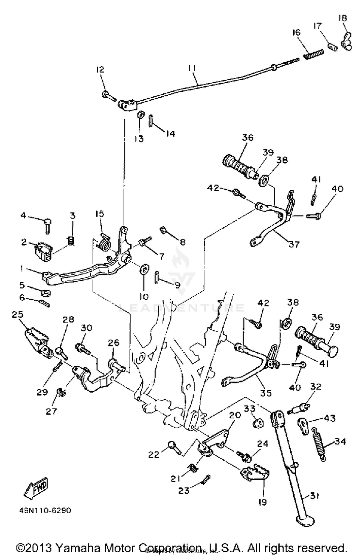 Stand - Footrest Schematic