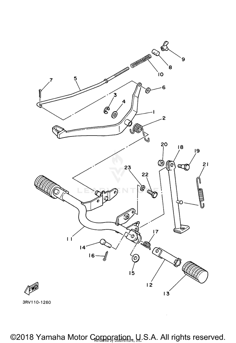 Stand Footrest Schematic