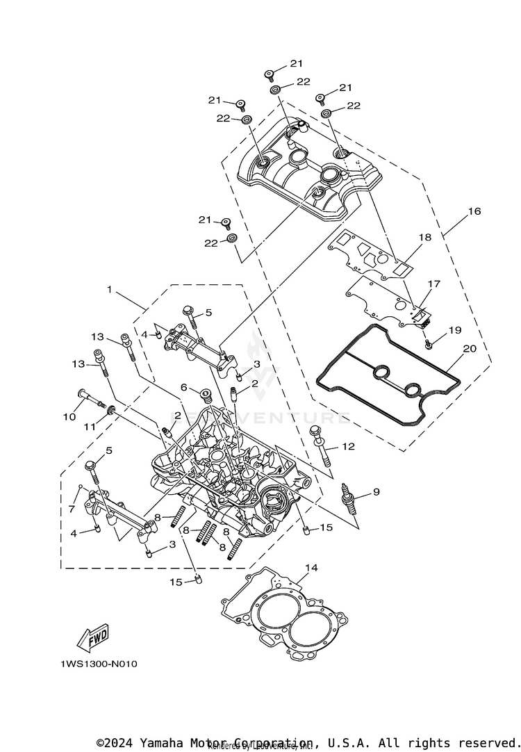 Cylinder Head TENERE 700 - XTZ7NB - 2022 Schematic