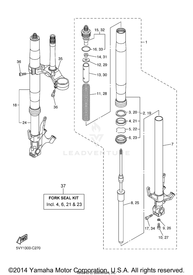 Front Fork Schematic
