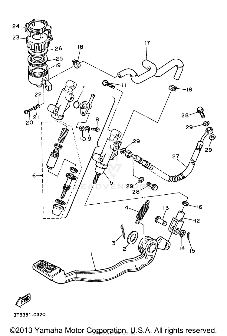 Rear Master Cylinder Schematic
