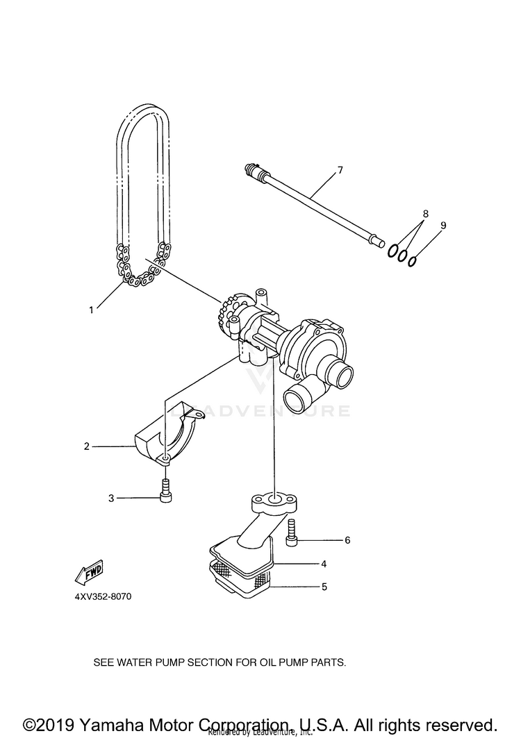 Oil Pump R1 - YZFR1RC - 2003 Schematic