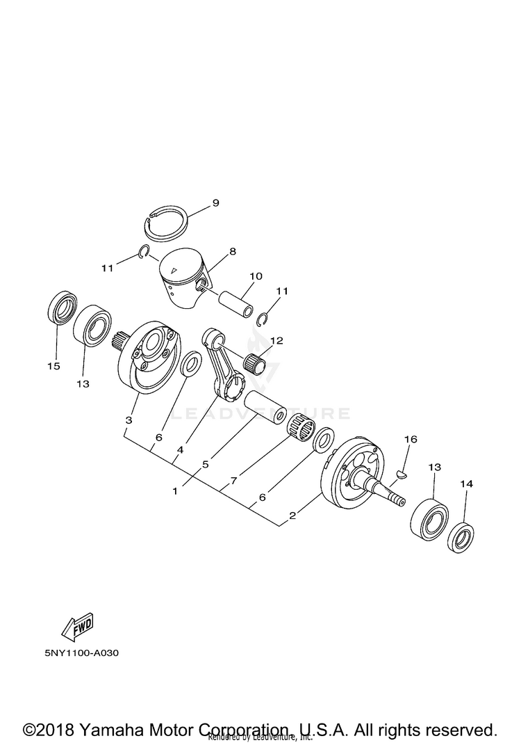 Crankshaft Piston Schematic