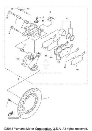 Rear Brake Caliper Schematic
