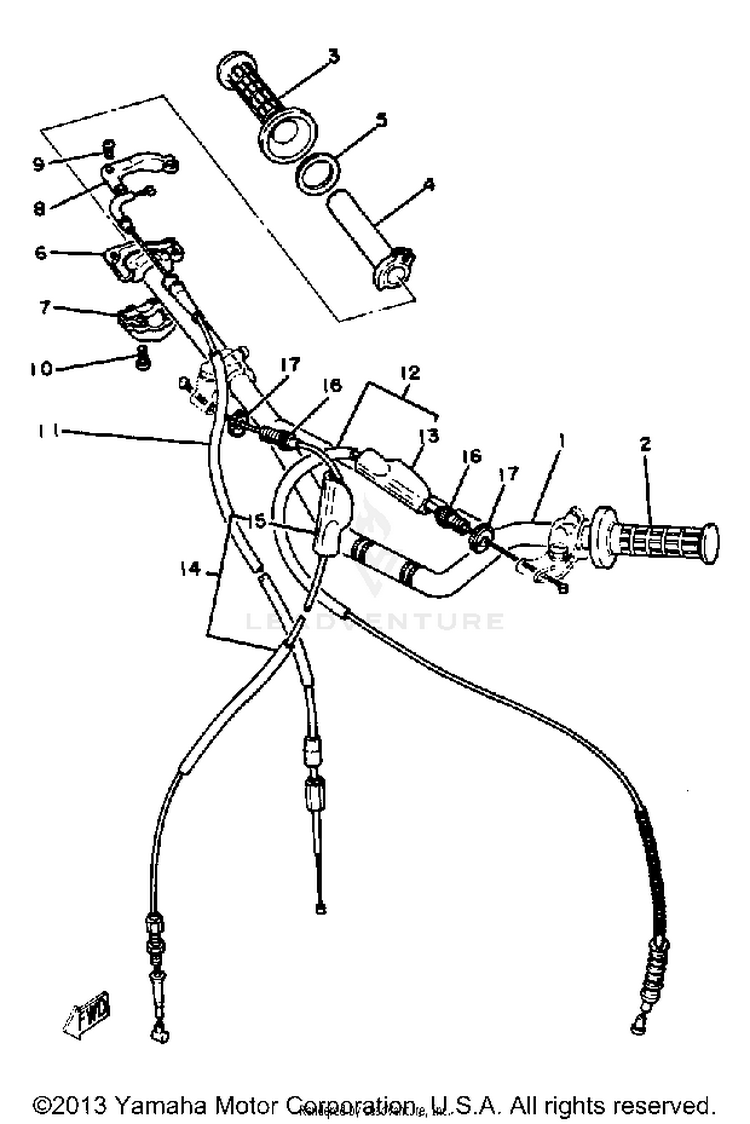Handlebar - Cable - Yz60j - K Schematic